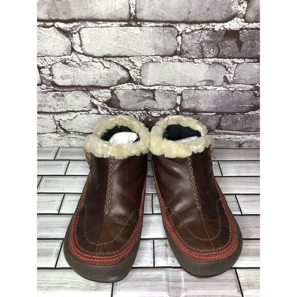 Merrell Spirit Tibet Low Espresso Dark Cinnamon Fur Booties Shoes Women Sz 7M US - Picture 15 of 16
